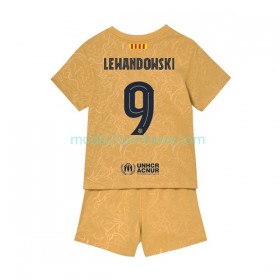 Koszulka FC Barcelona Lewandowski 9 Dziecięcy Wyjazdowe Stroje Piłkarskie 2022/23 Krótki Rękaw